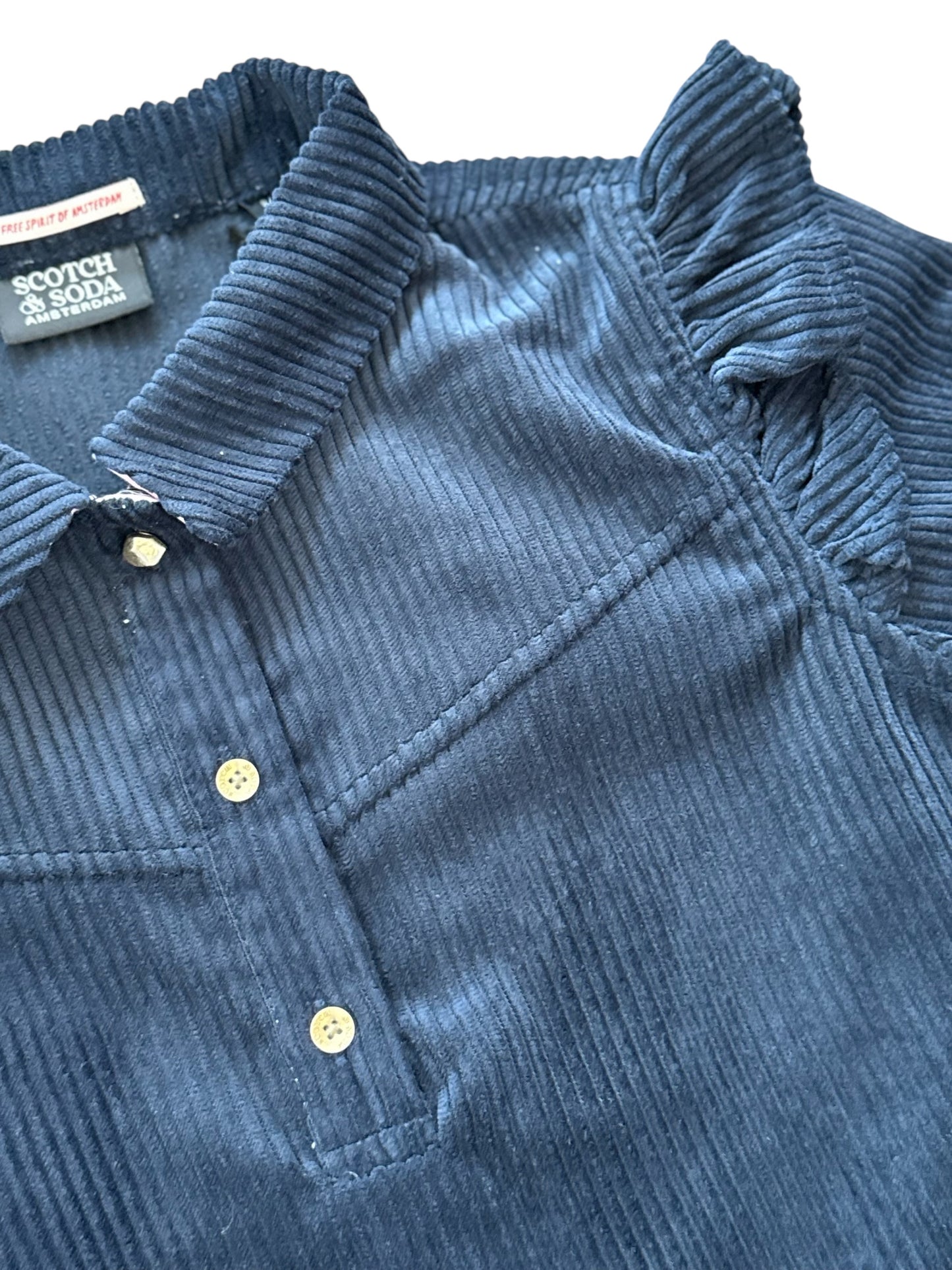 Scotch & Soda Corduroy Dress with Ruffle Detail