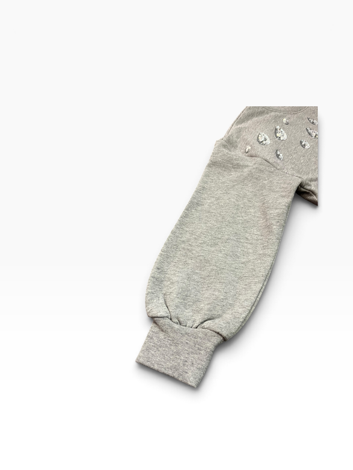 Molo Miki Sequin Heart Sweatshirt - Grey