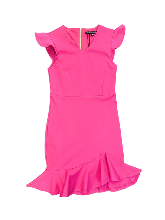 Fiona V Neck Ruffle Dress - Pink