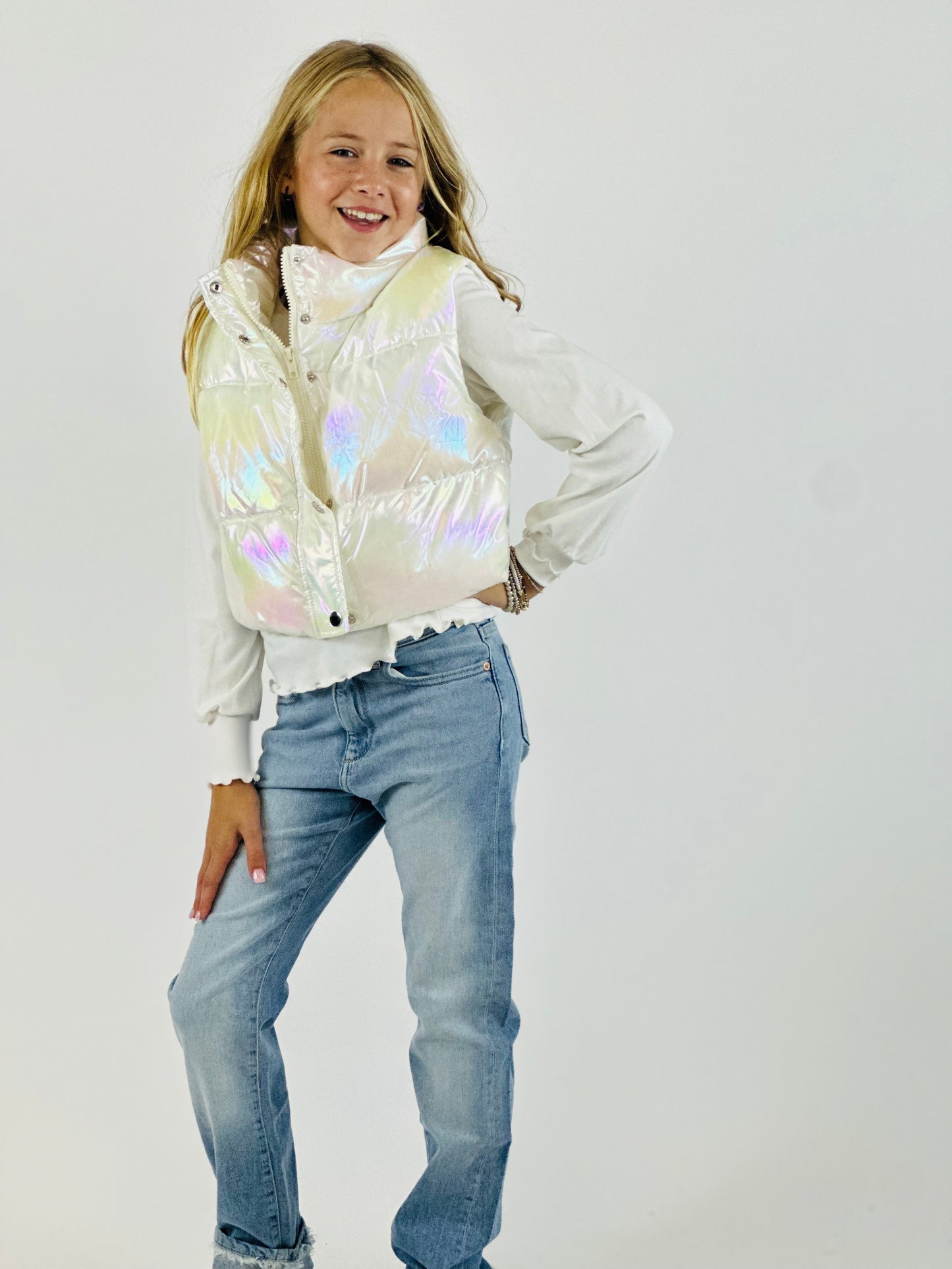 Opal Chrome Puffer Vest