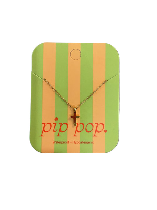 Pip Pop Cross Pendant Necklace