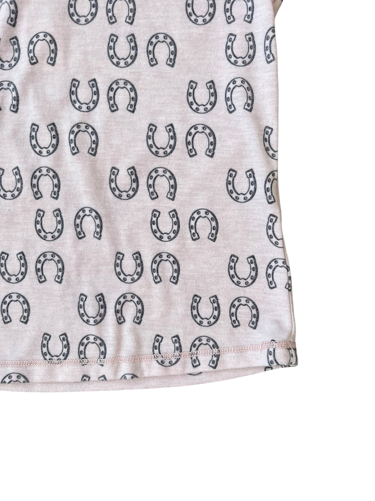 Lucky Horseshoe Tee - Dusty Rose