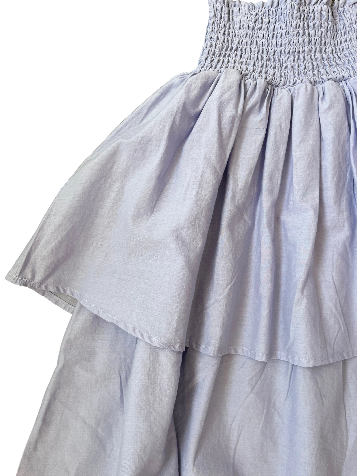 Brenna Smocked Ruffle Maxi Skirt - Cool Lilac