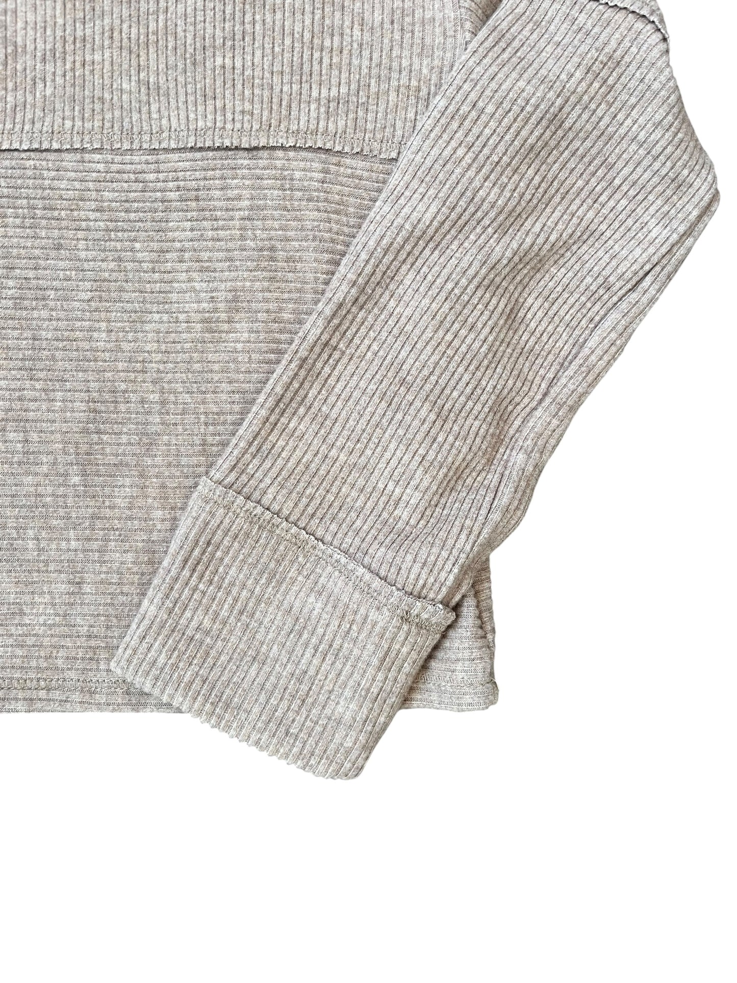Tenly Hacci Cropped Rib Pullover - Nutmeg