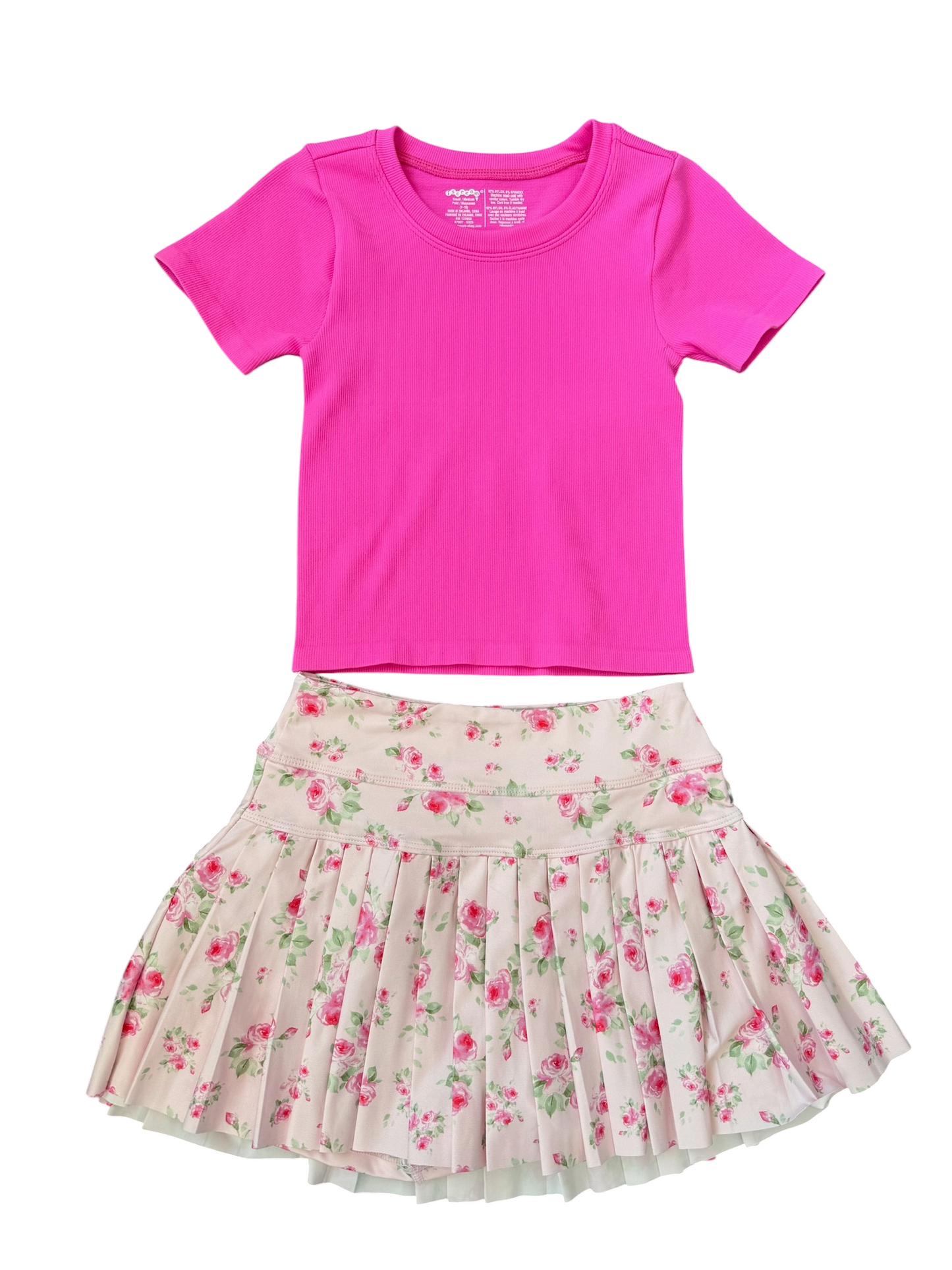 Ribbed Short Sleeve Shirt - Pretty Pink