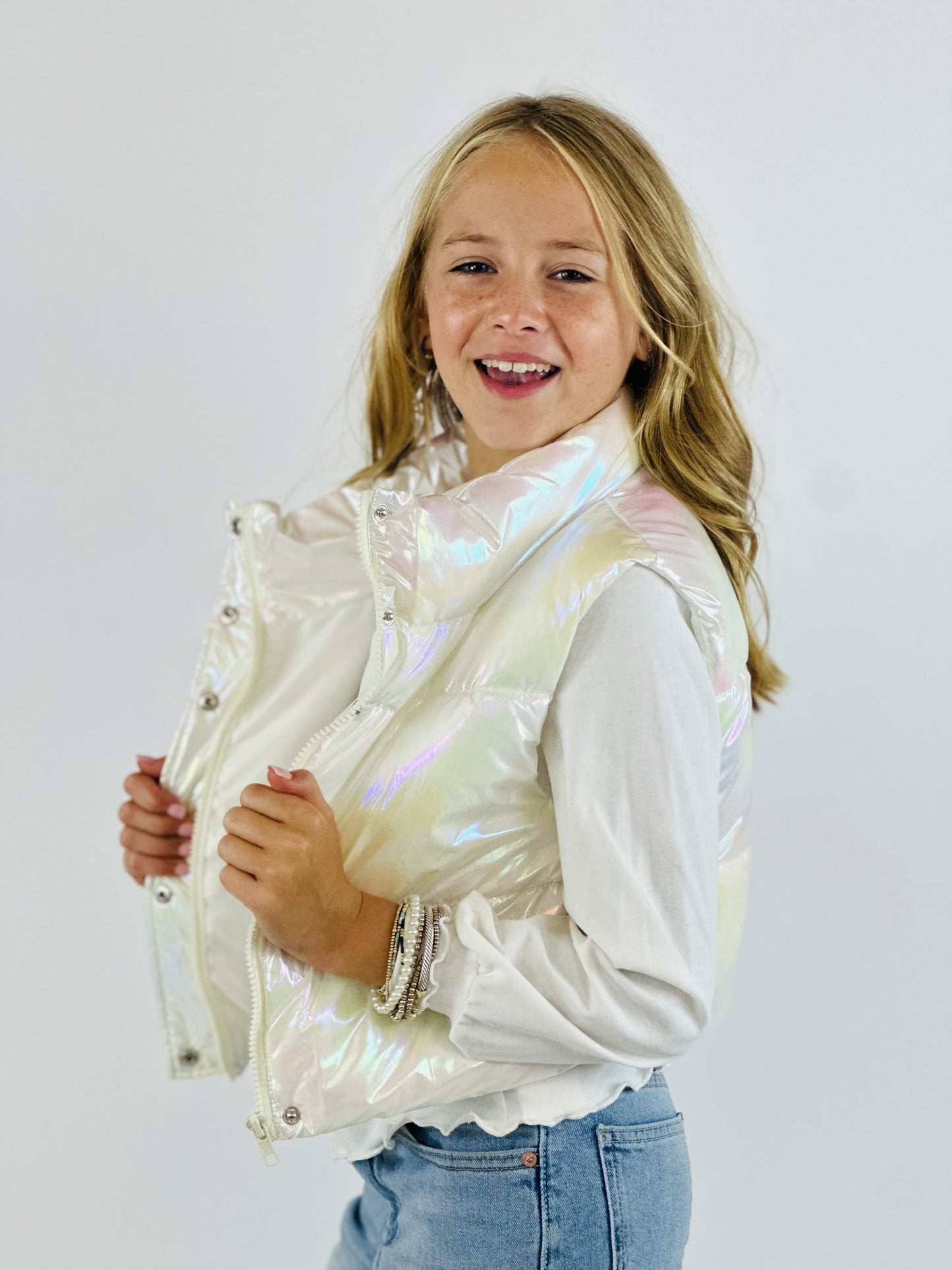 Opal Chrome Puffer Vest