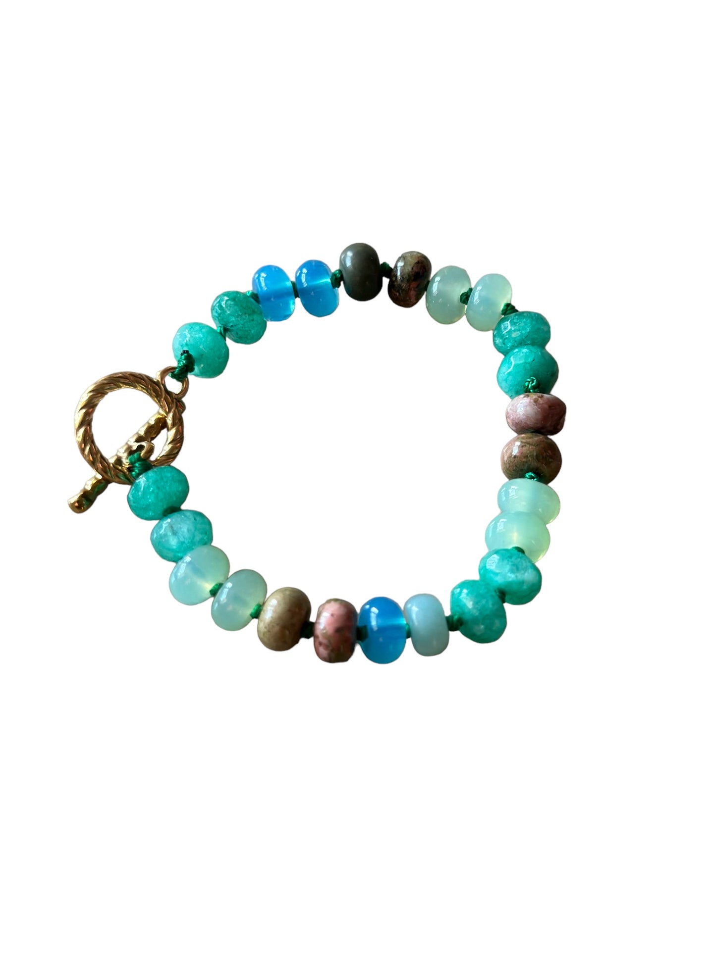 Written in Stone Beaded Bracelet - Youth Evergreen