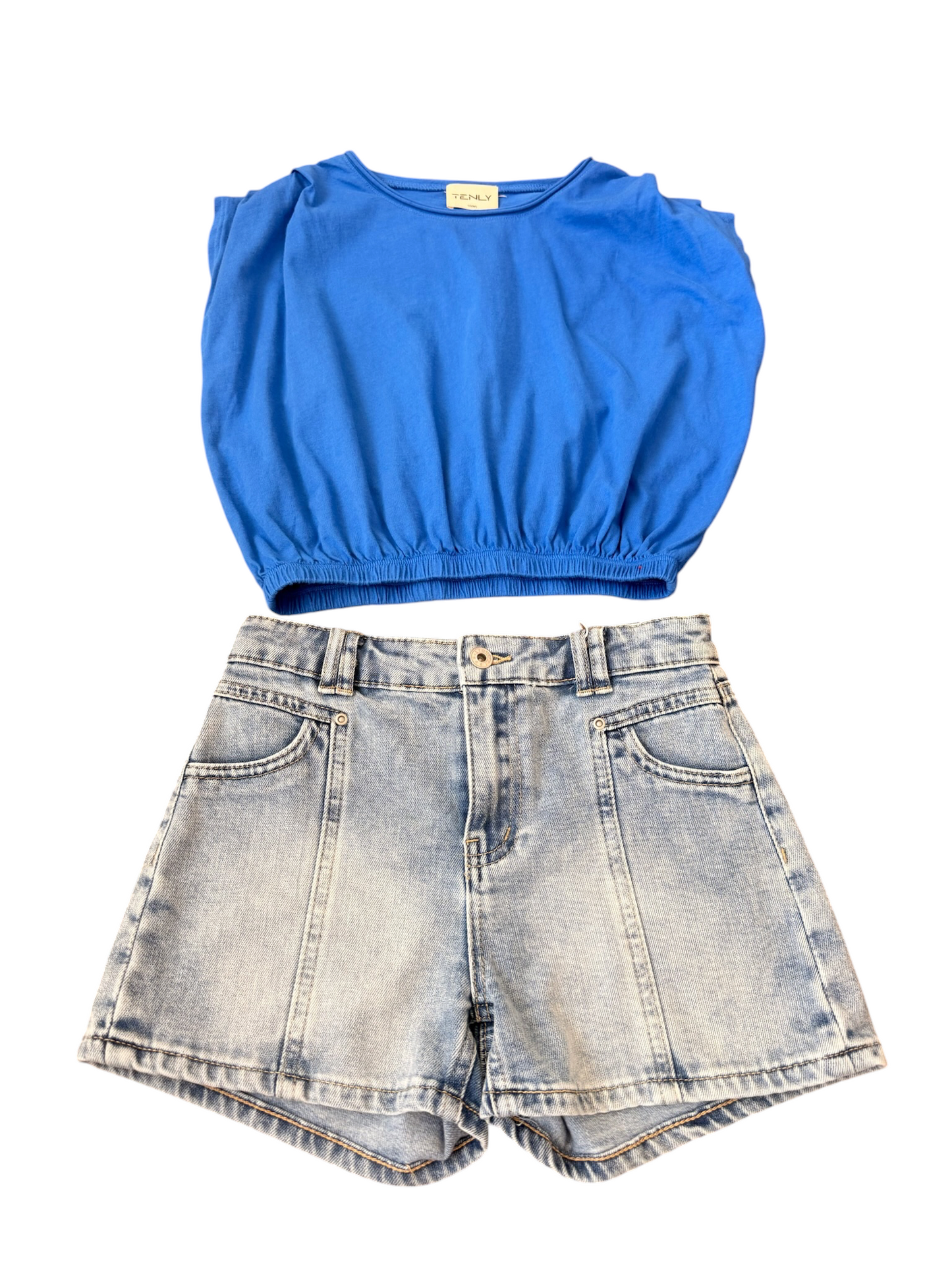 Front Seam Denim Shorts