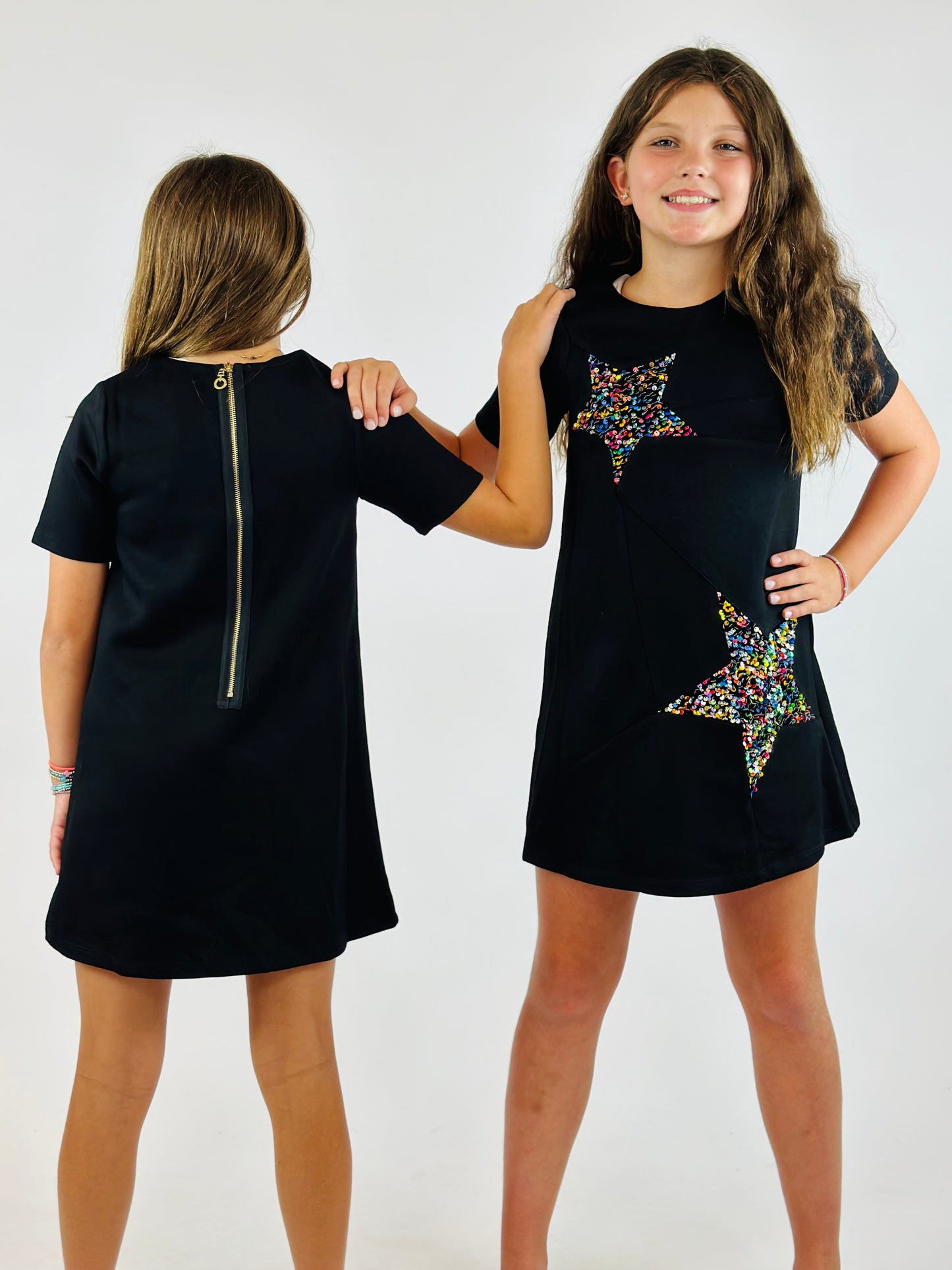 Sequin Stars Shift Dress