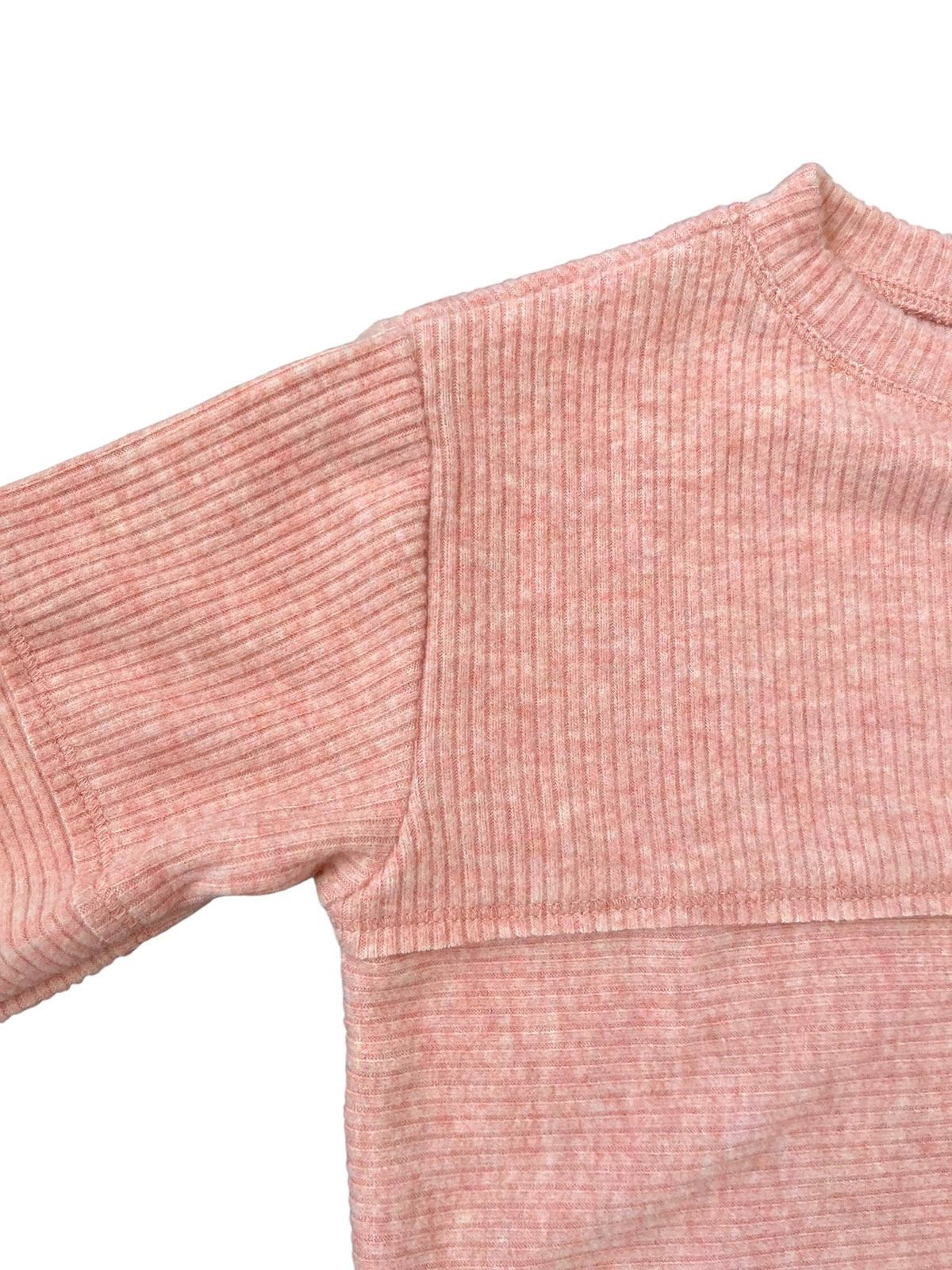 Tenly Hacci Cropped Rib Pullover - Cranberry