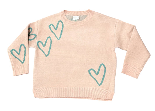 Tenly Boxy Hearts Sweater