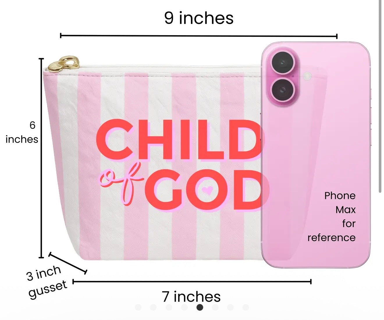 Child of God Green Stripe Pouch