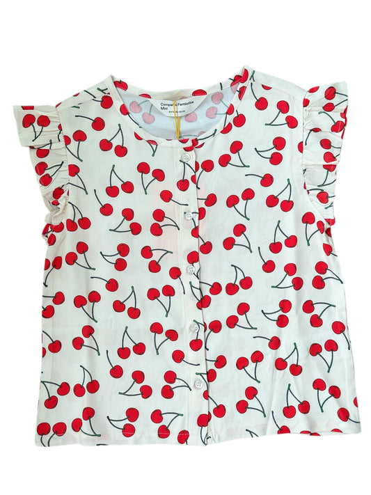 Cherry Ruffle Top