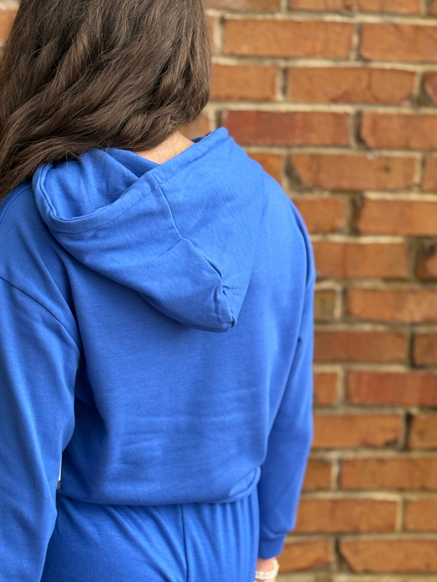 Cloud Hoodie with Raw Edge - Blueberry