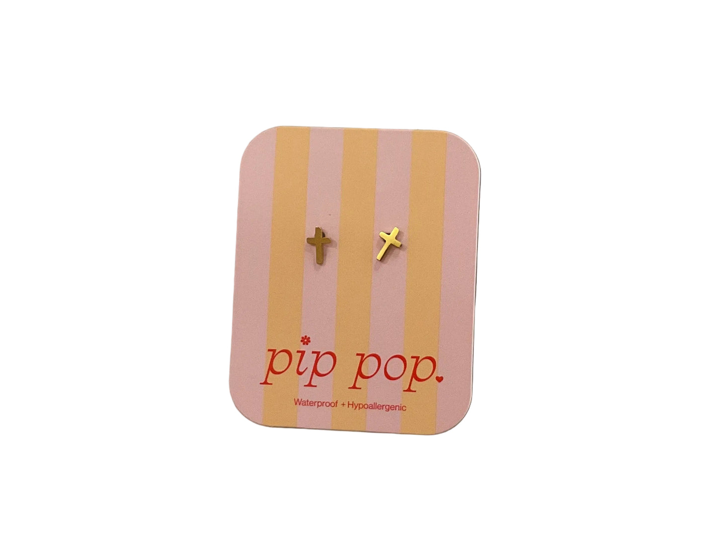 Pip Pop Mini Cross Earrings
