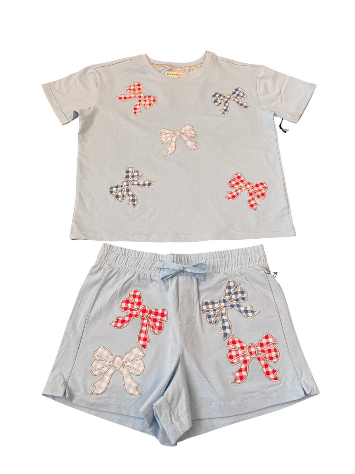 Gingham Bow Patch Tee