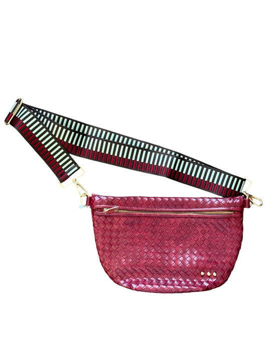 Woven Bum Bag - Sangria Red