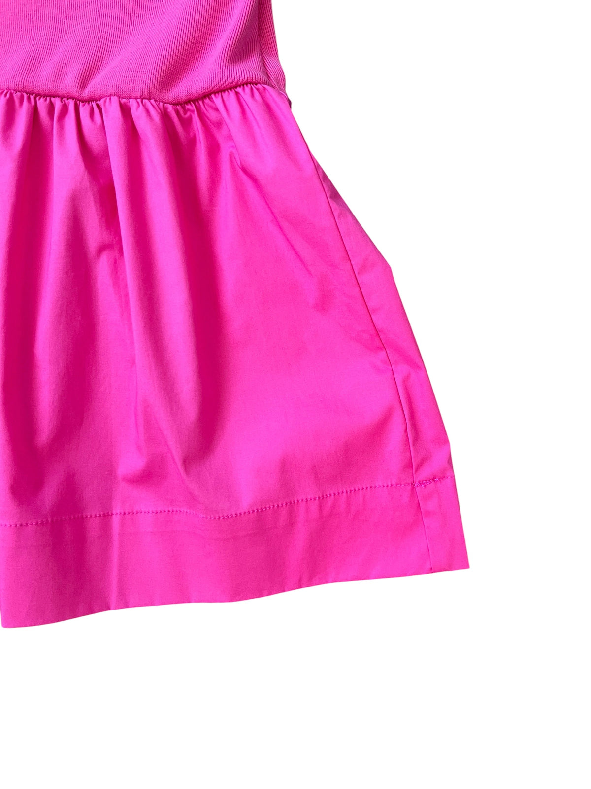 Tenly Poplin Contrast Mini Dress- Hot Pink