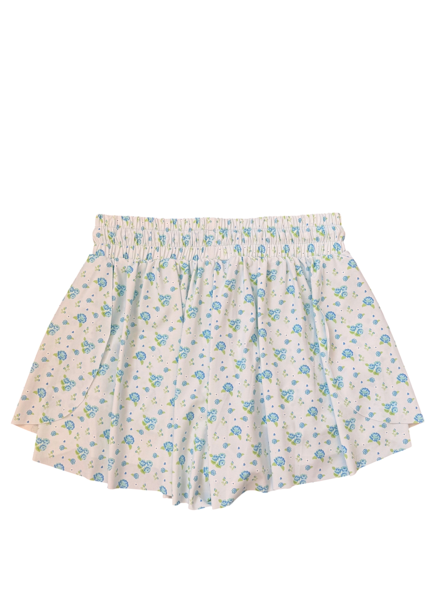 Blue Floral Butterfly Shorts