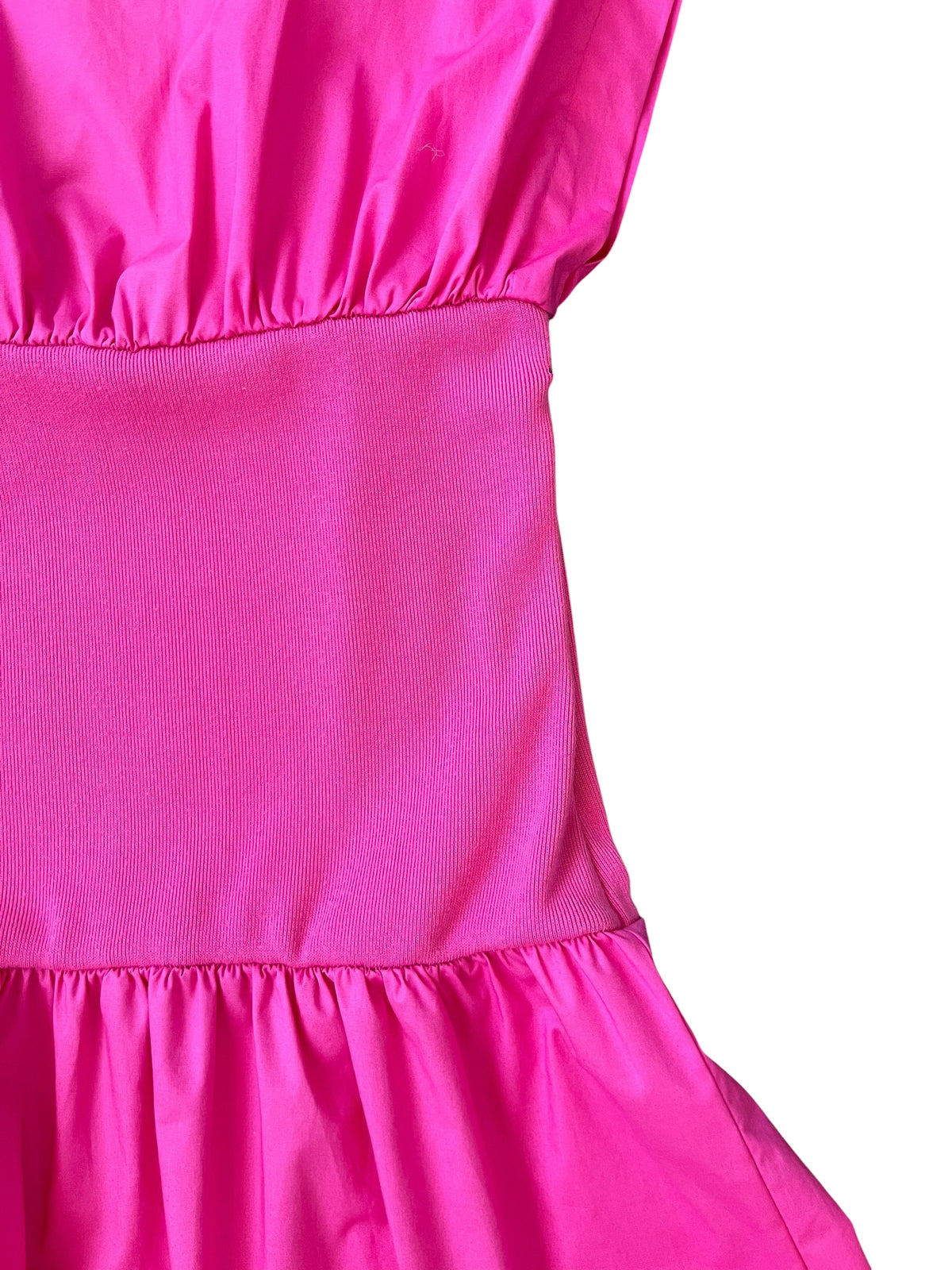 Tenly Poplin Contrast Mini Dress- Hot Pink