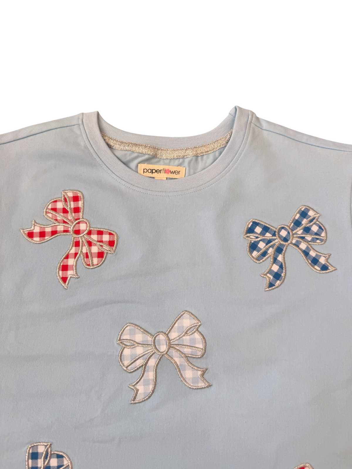 Gingham Bow Patch Tee