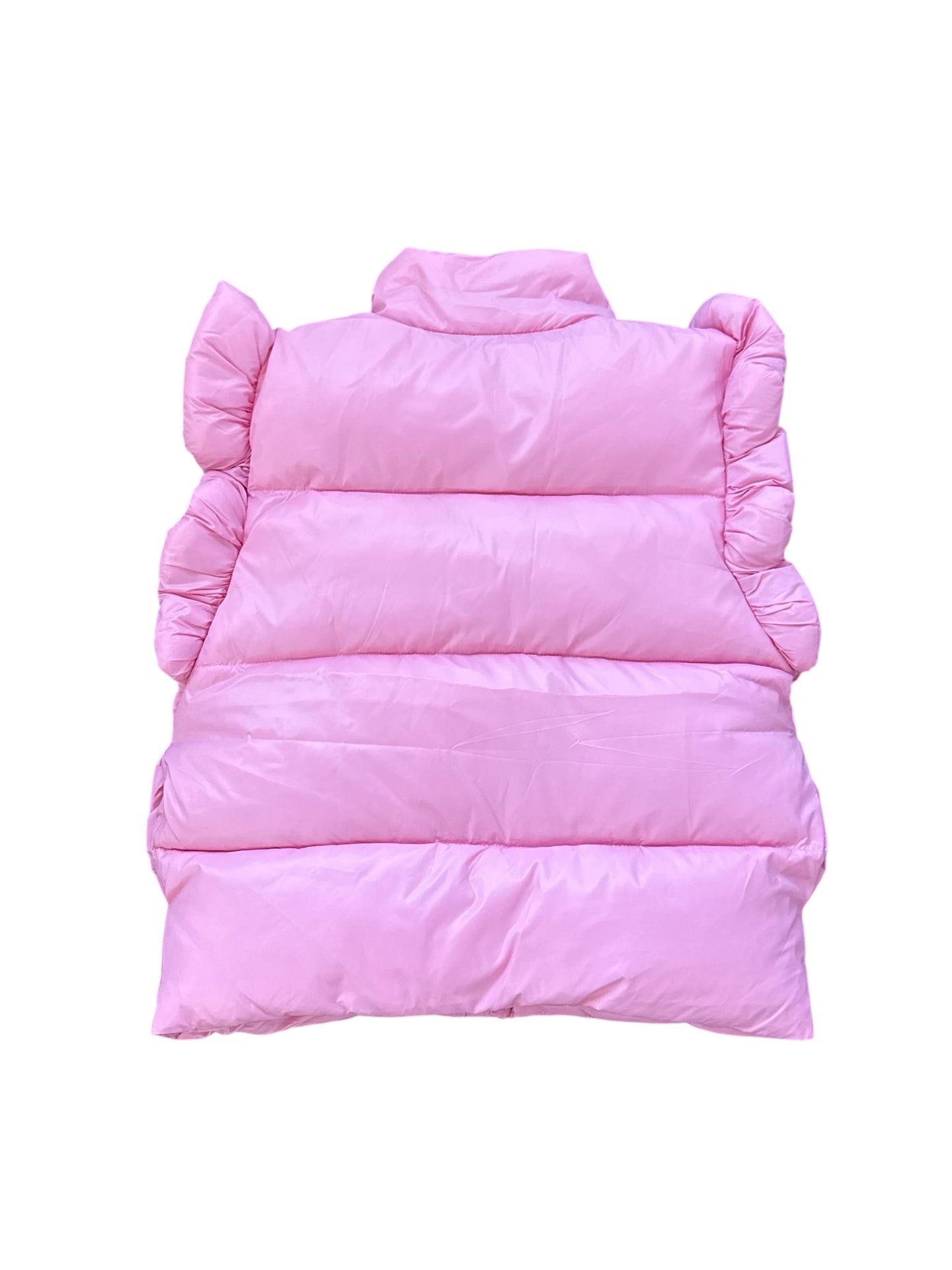 Ruffle Puffer Vest With Bows