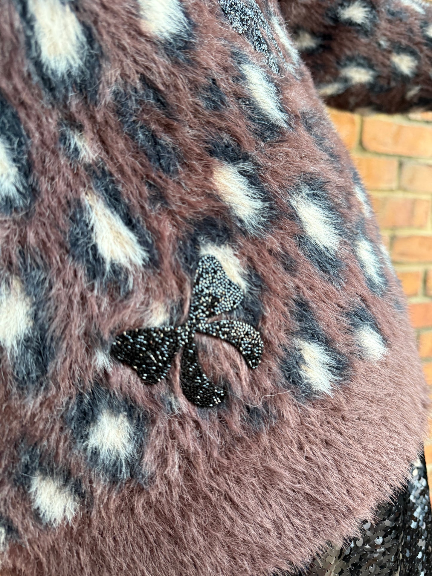 Cheetah Sweater with Bow