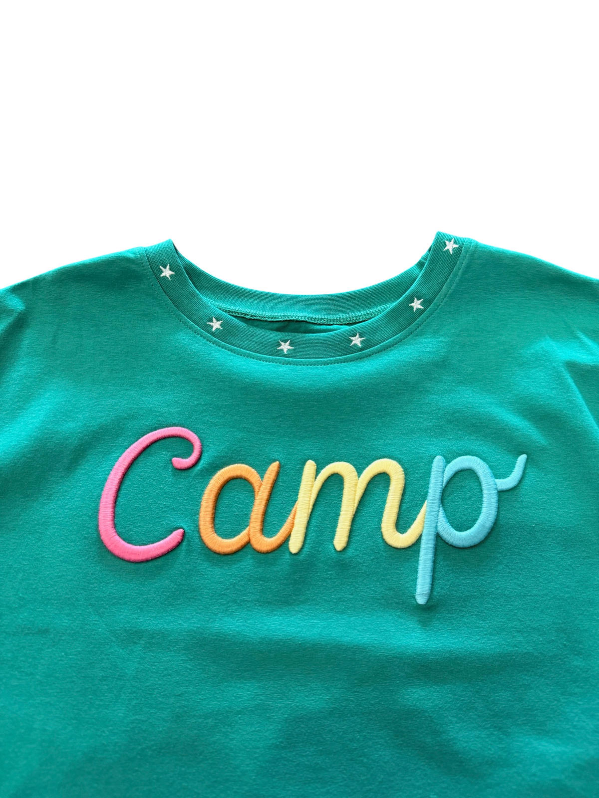 Camp Multi Color Embroidered Tee