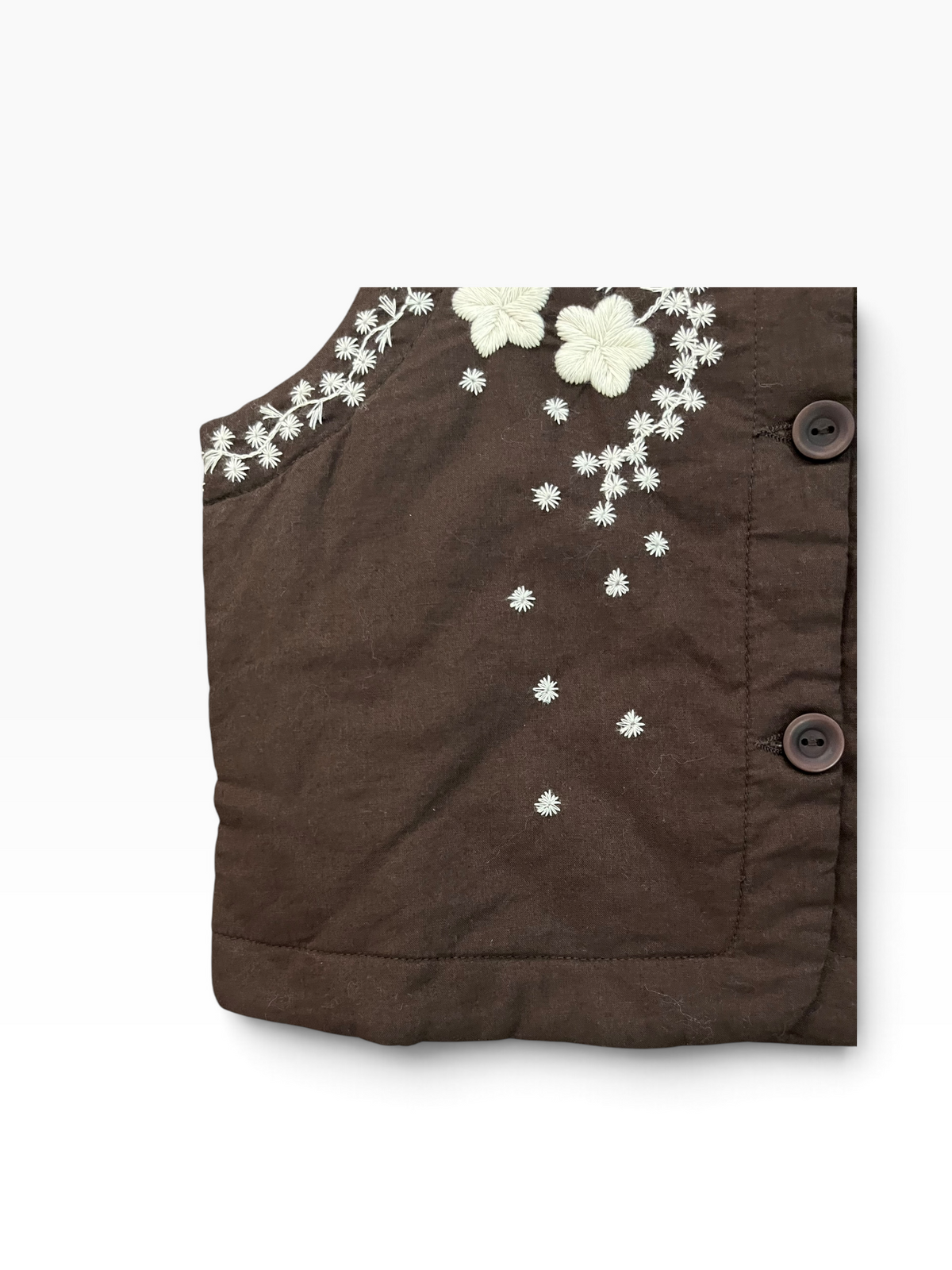 Molo Heather Embroidered Vest - Brown