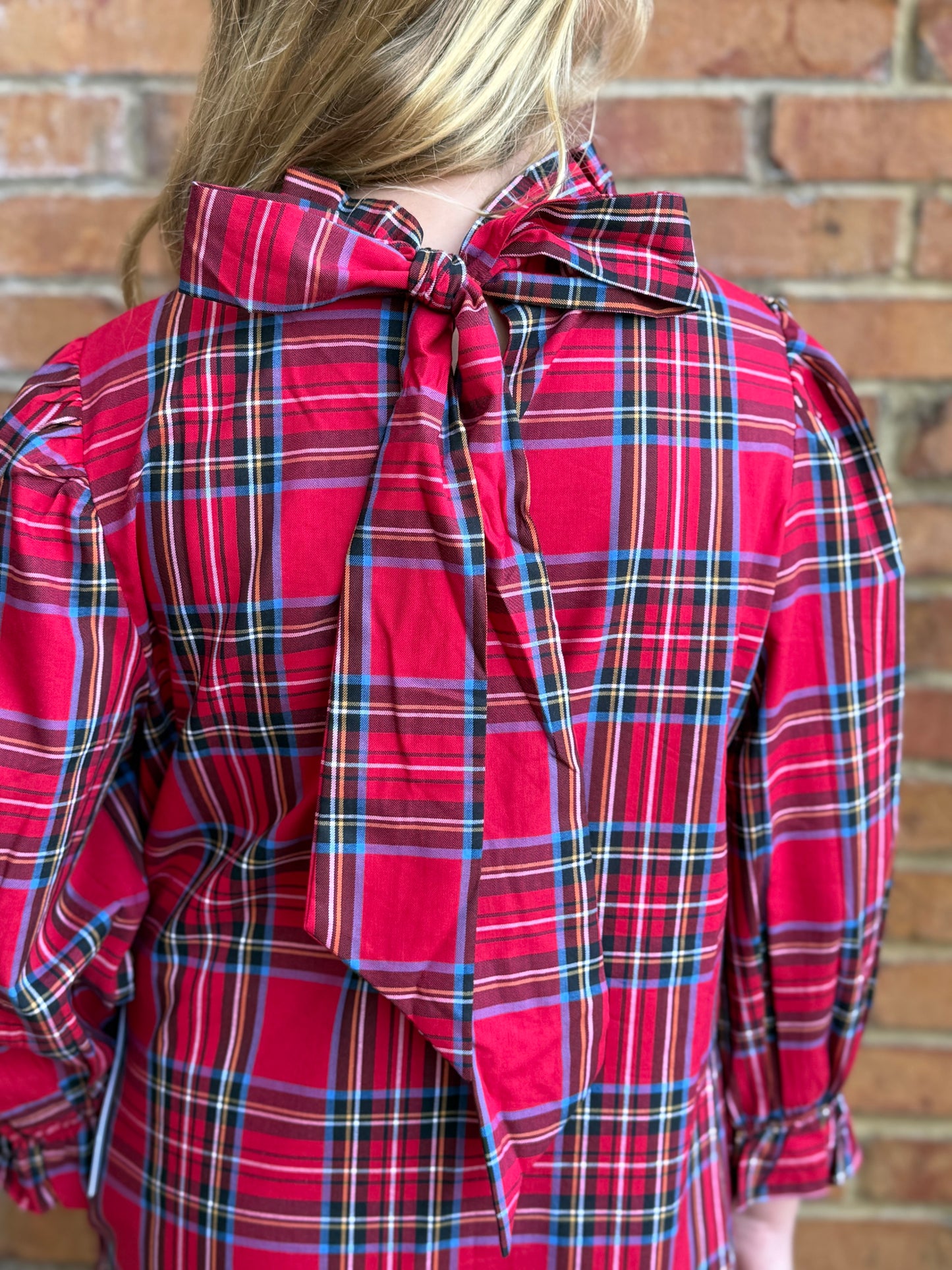 The Hollin Long Sleeve Bow Tween Dress