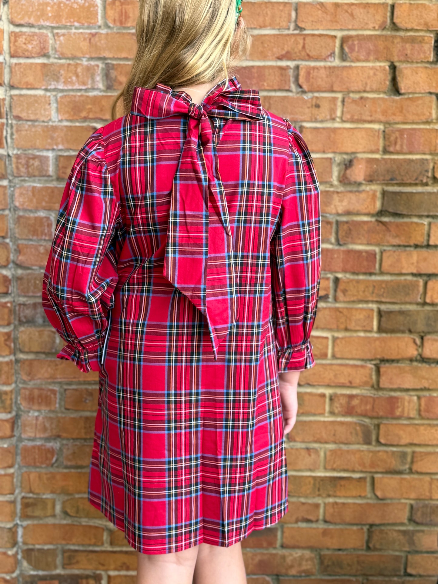 The Hollin Long Sleeve Bow Tween Dress