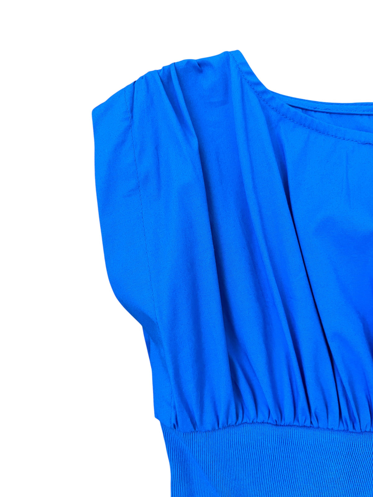 Tenly Poplin Contrast Mini Dress- Cobalt Blue