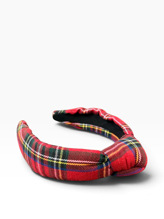 Christmas Plaid Knotted Headband
