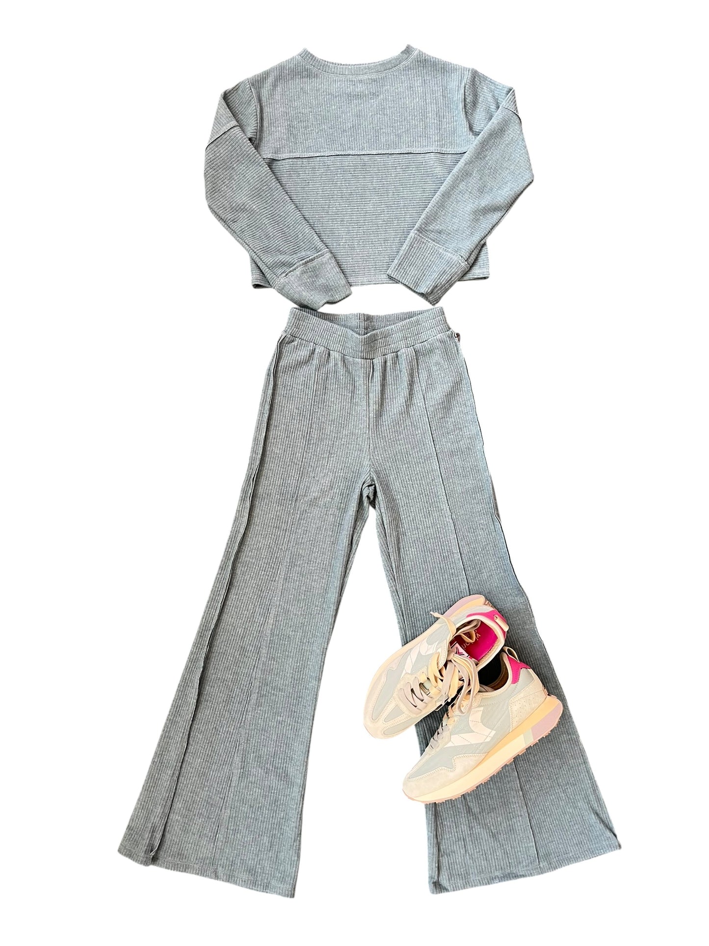 Tenly Hacci Cropped Rib Pullover - Glacier