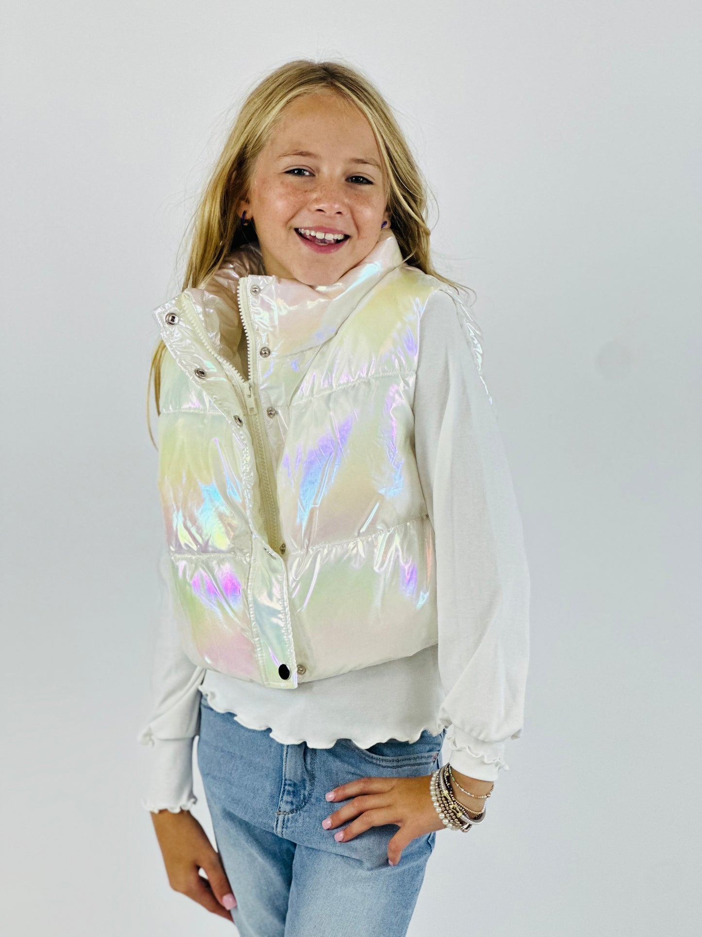 Opal Chrome Puffer Vest