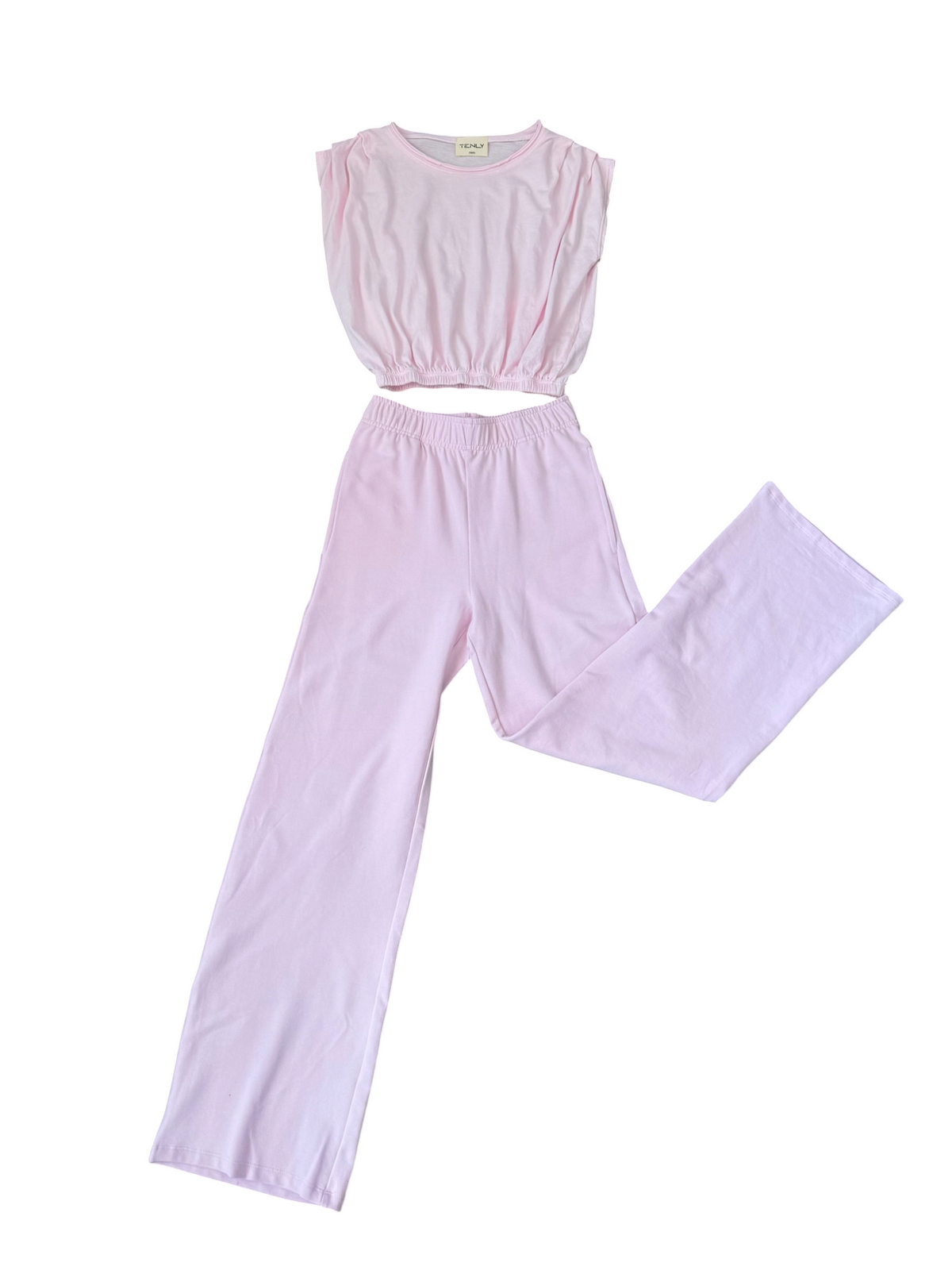 Tenly Pleated Shoulder Tee - Pink Guava