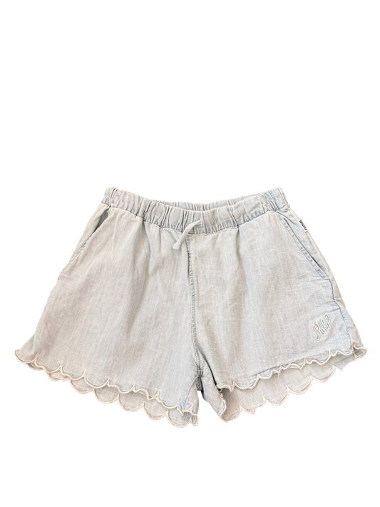 Addie Scalloped Denim Short