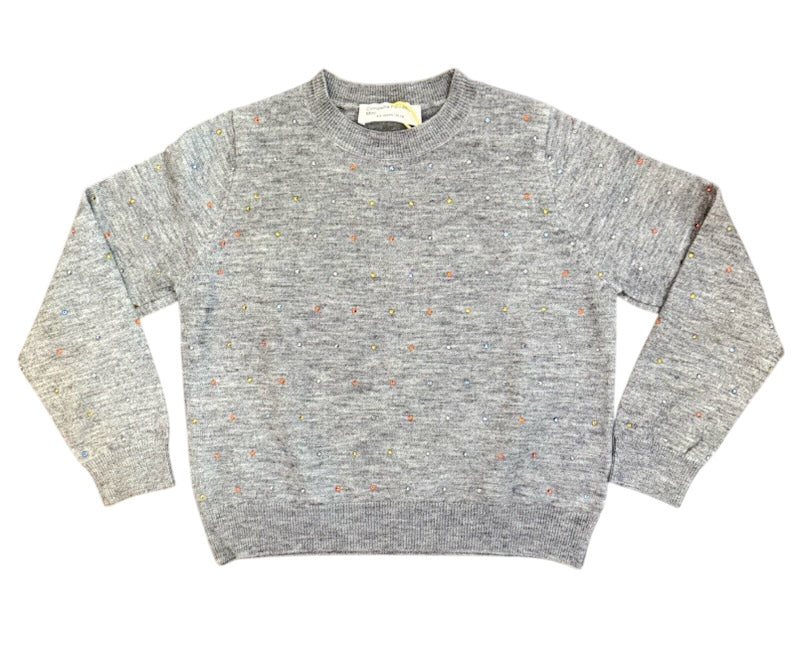 Bejeweled Sweater - Grey