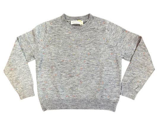 Bejeweled Sweater - Grey