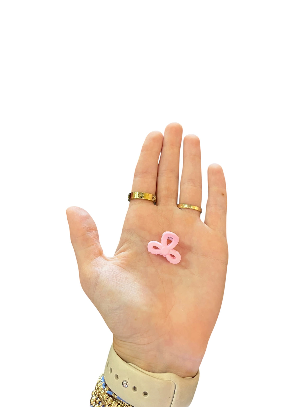 Mini Bow Hair Clip Set - Pink/Purple/Orange