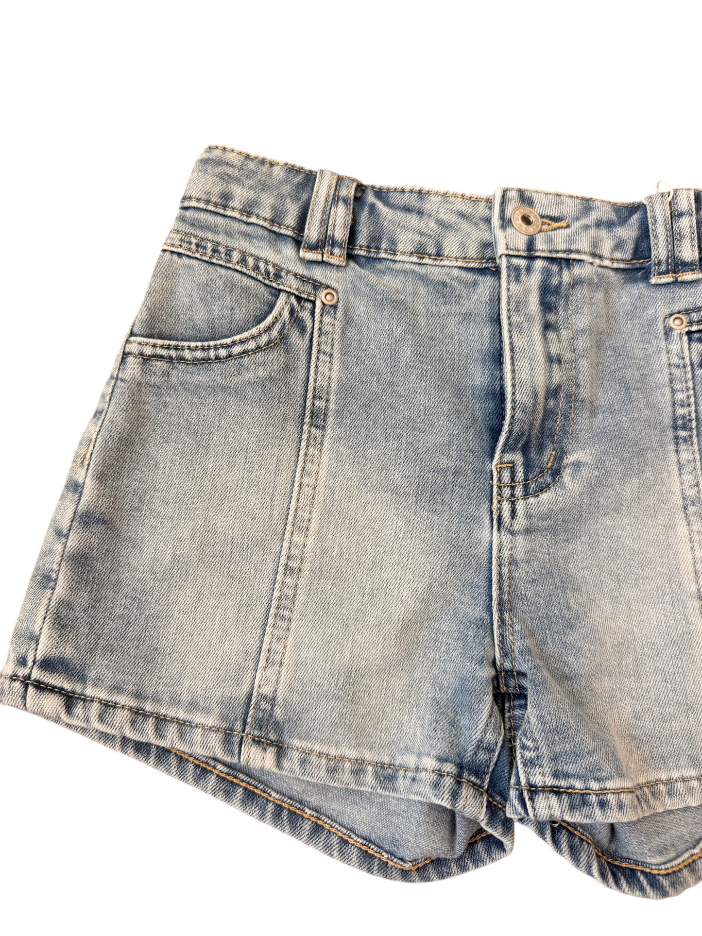 Front Seam Denim Shorts