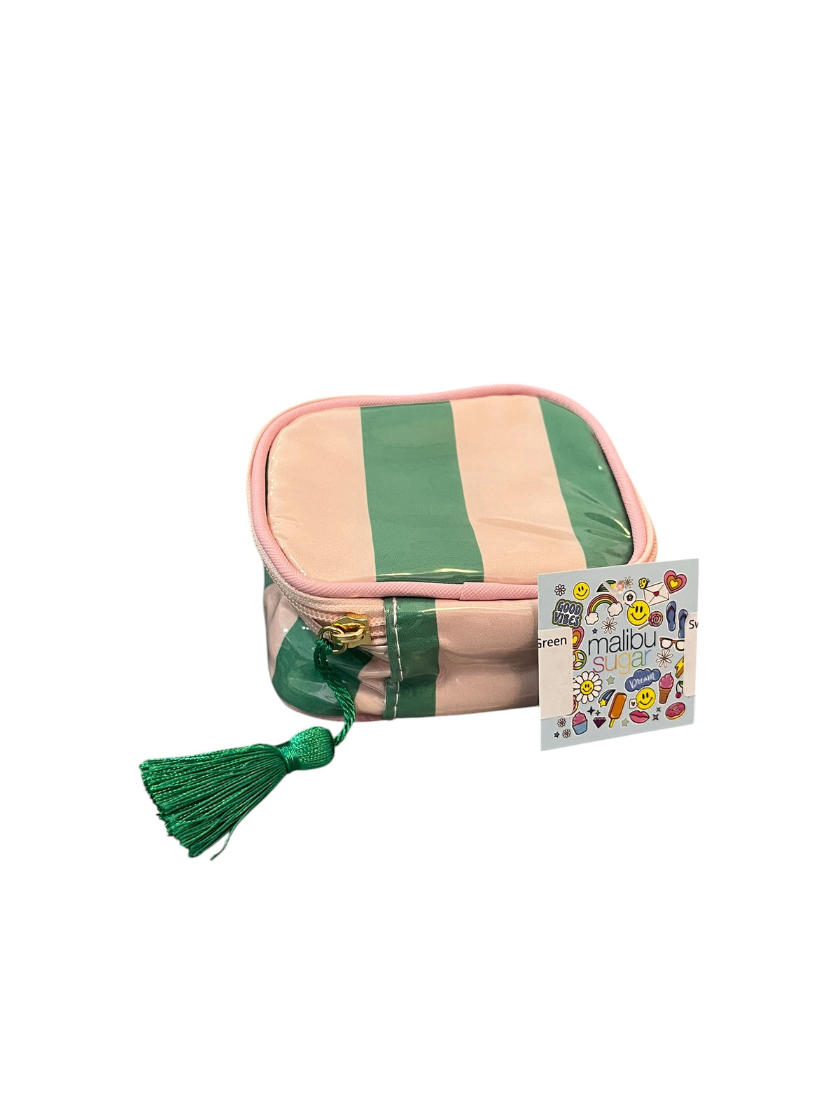 Sweet Stripe Jewelry Case - Pink/Green