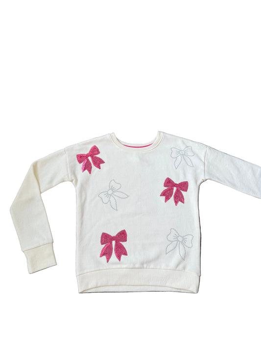 Sequin Bows Sweatshirt