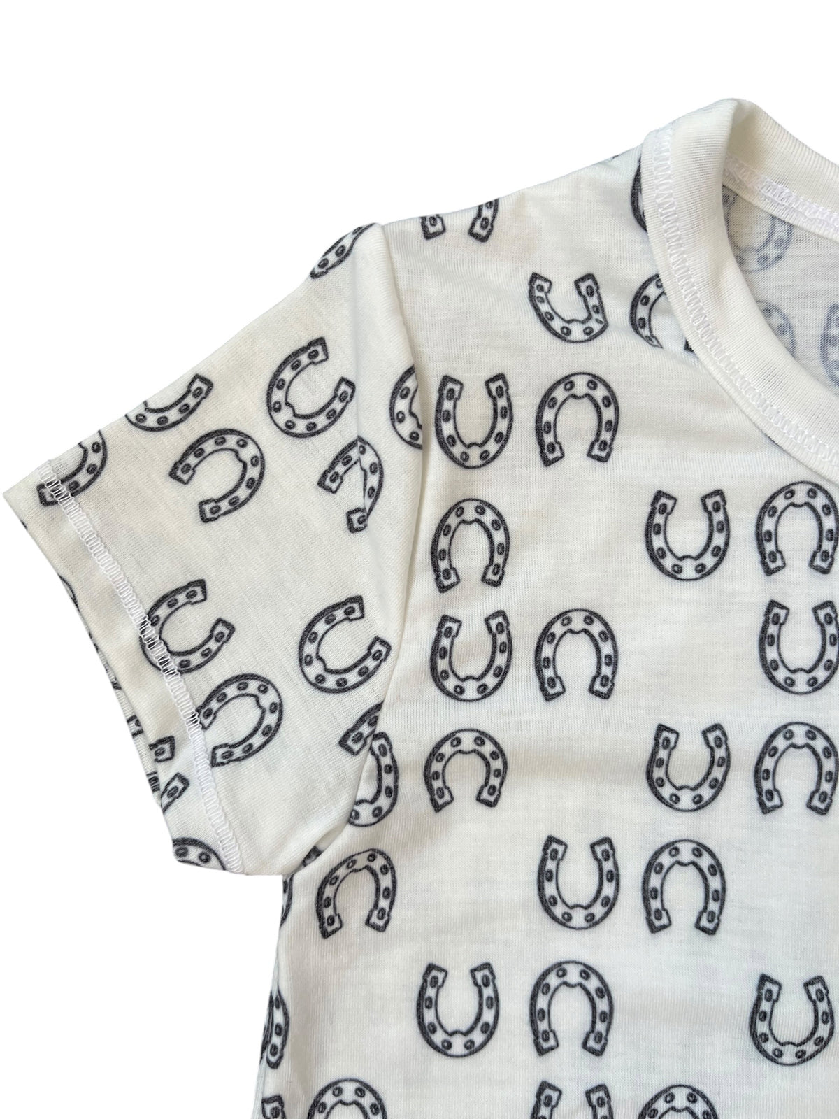 Lucky Horseshoe Tee - White