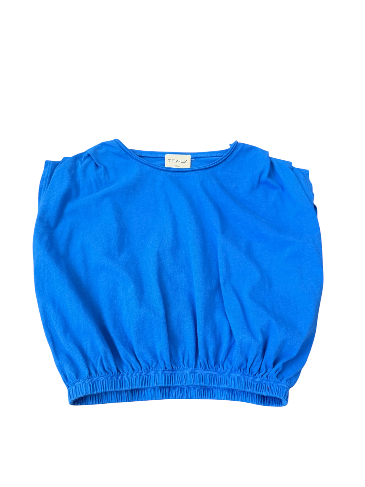 Tenly Pleated Shoulder Tee - Cobalt Blue