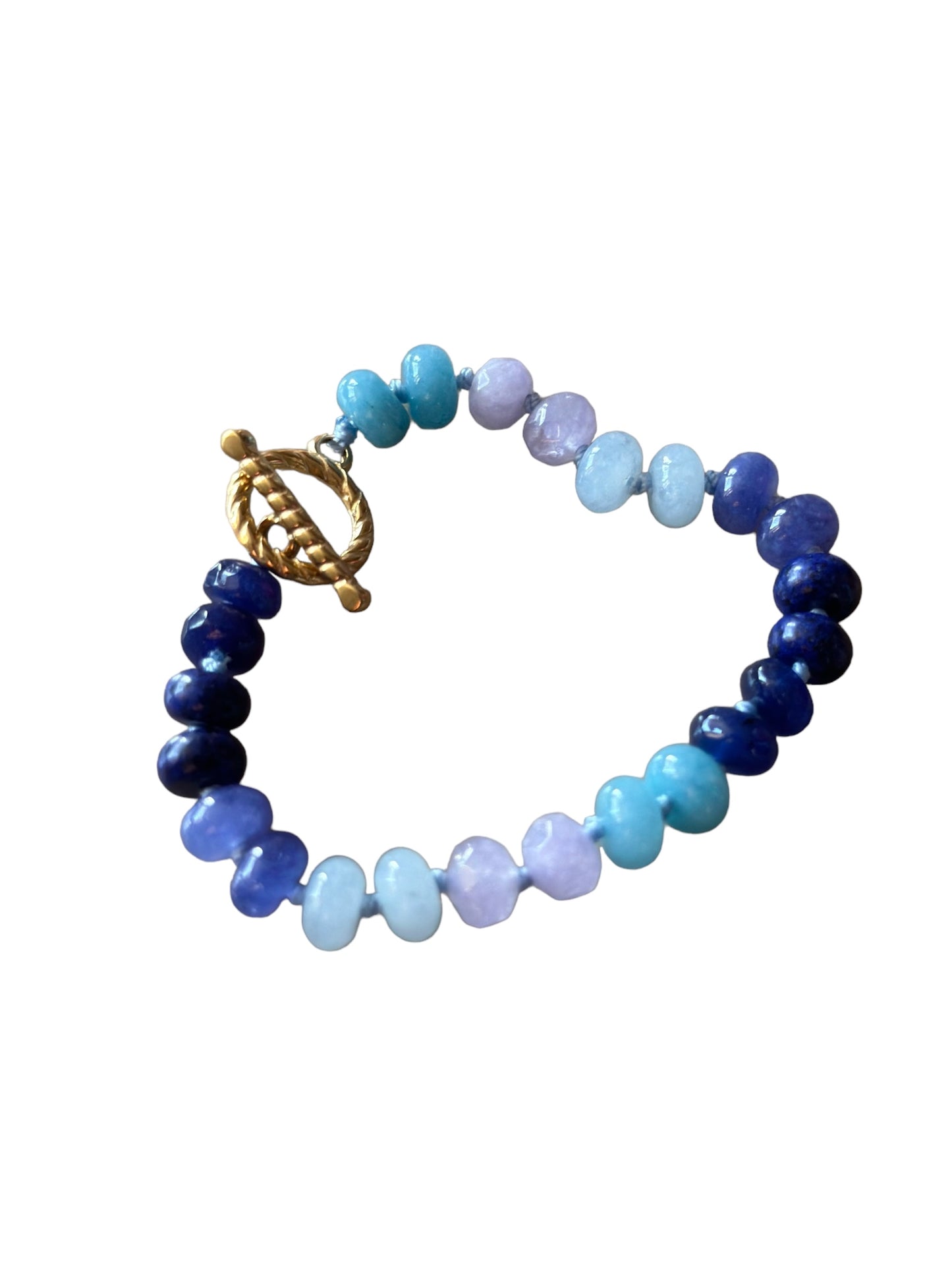 Written in Stone Beaded Bracelet - Youth Blue