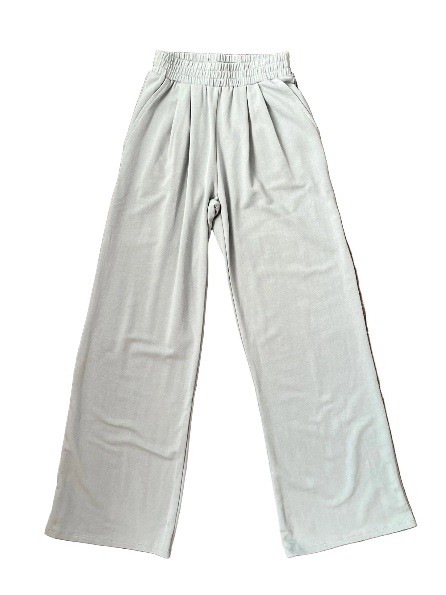 Tenly French Terry Pleated Pant - Ice Blue