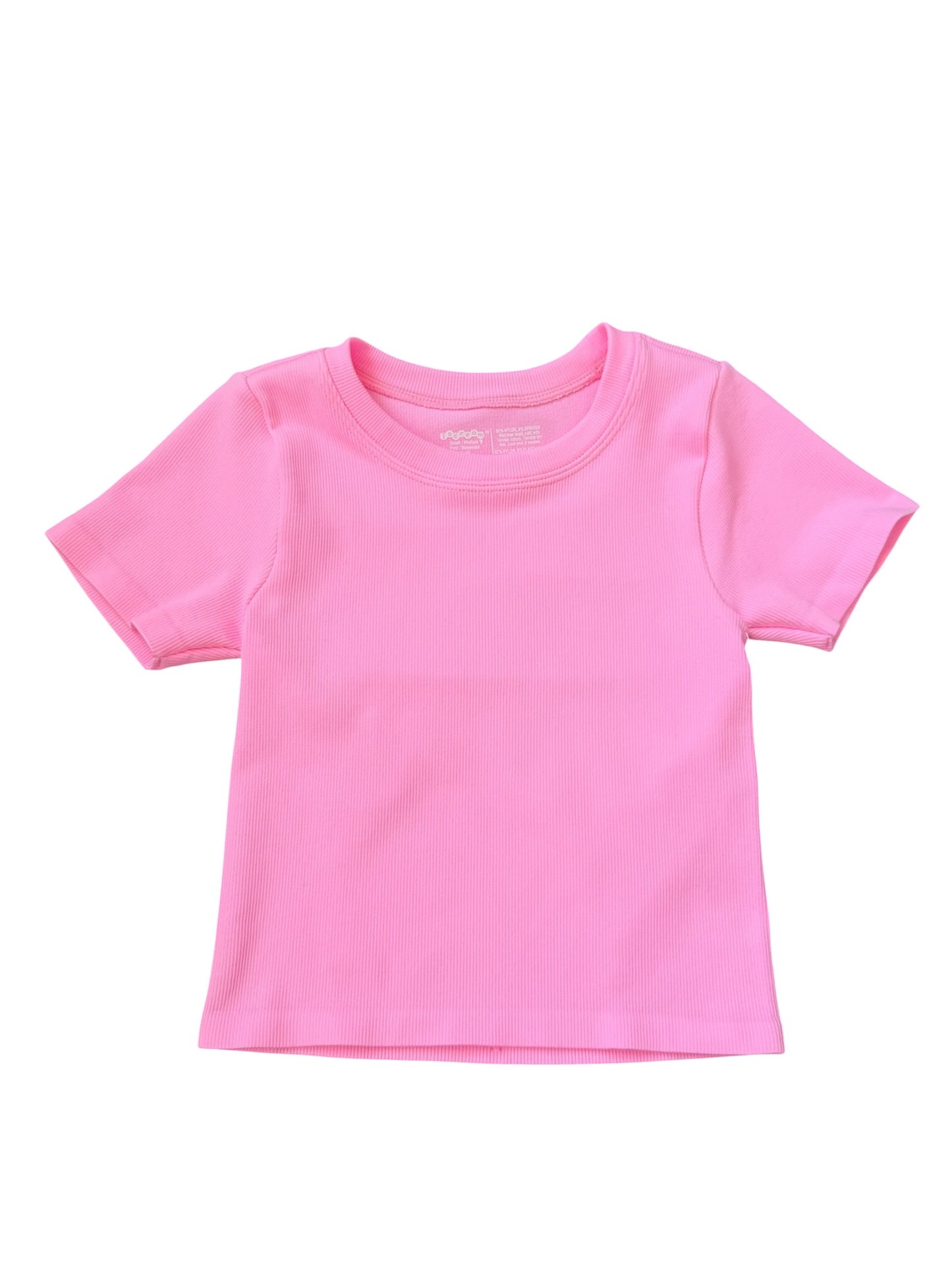 Ribbed Short Sleeve Shirt - Rose