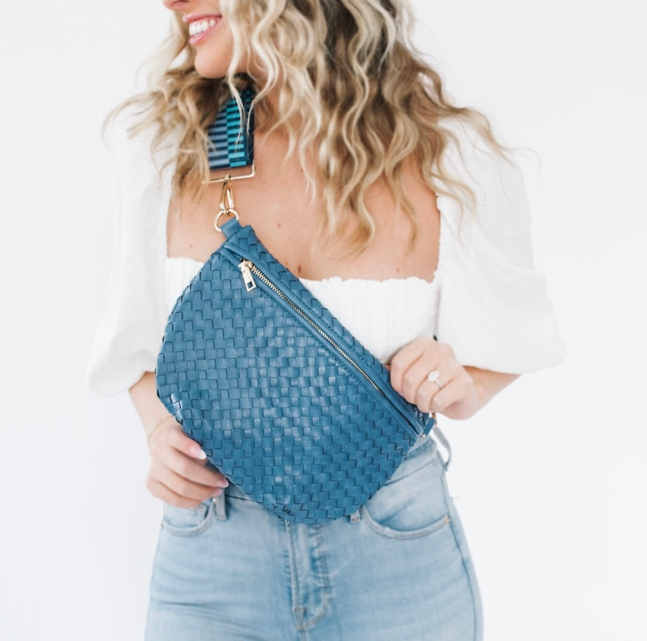 Woven Bum Bag - Denim Blue