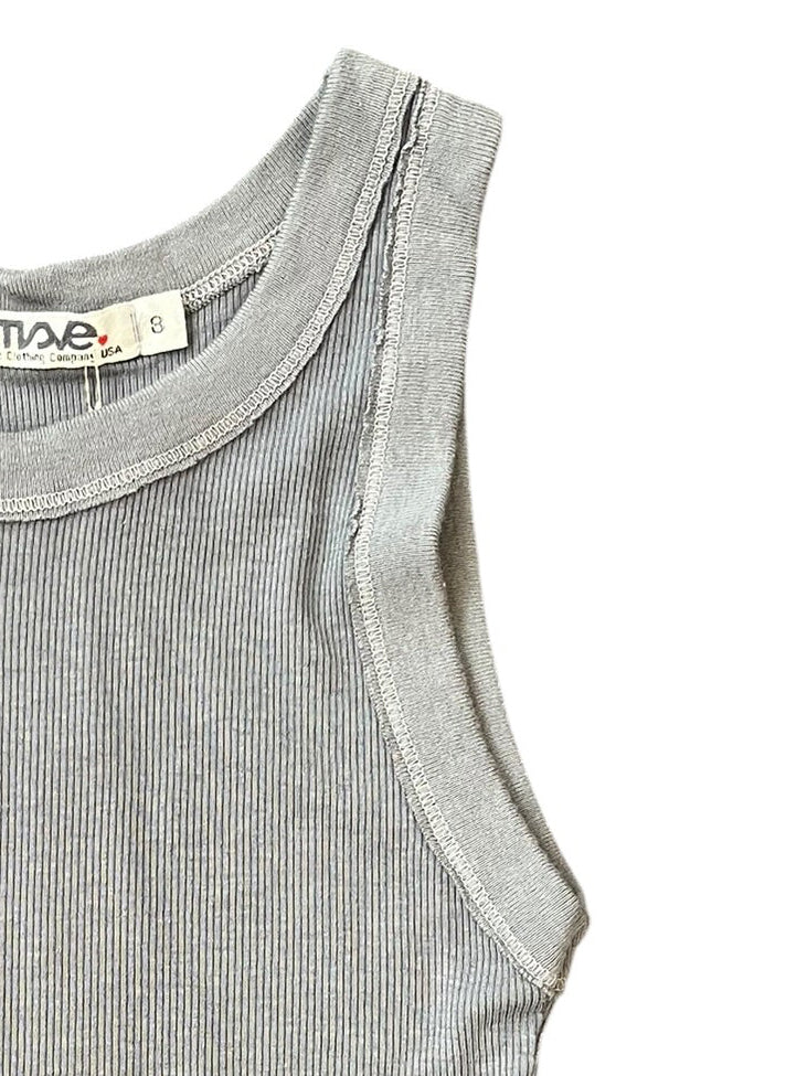 Cool Rib Tank - Cool Grey